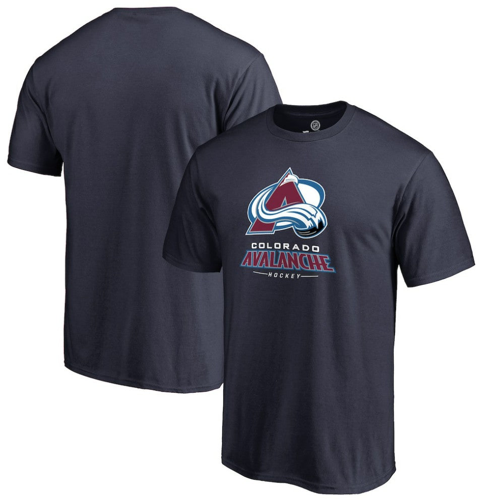 Colorado Avalanche Team Lockup T-Shirt - Navy T-shirts