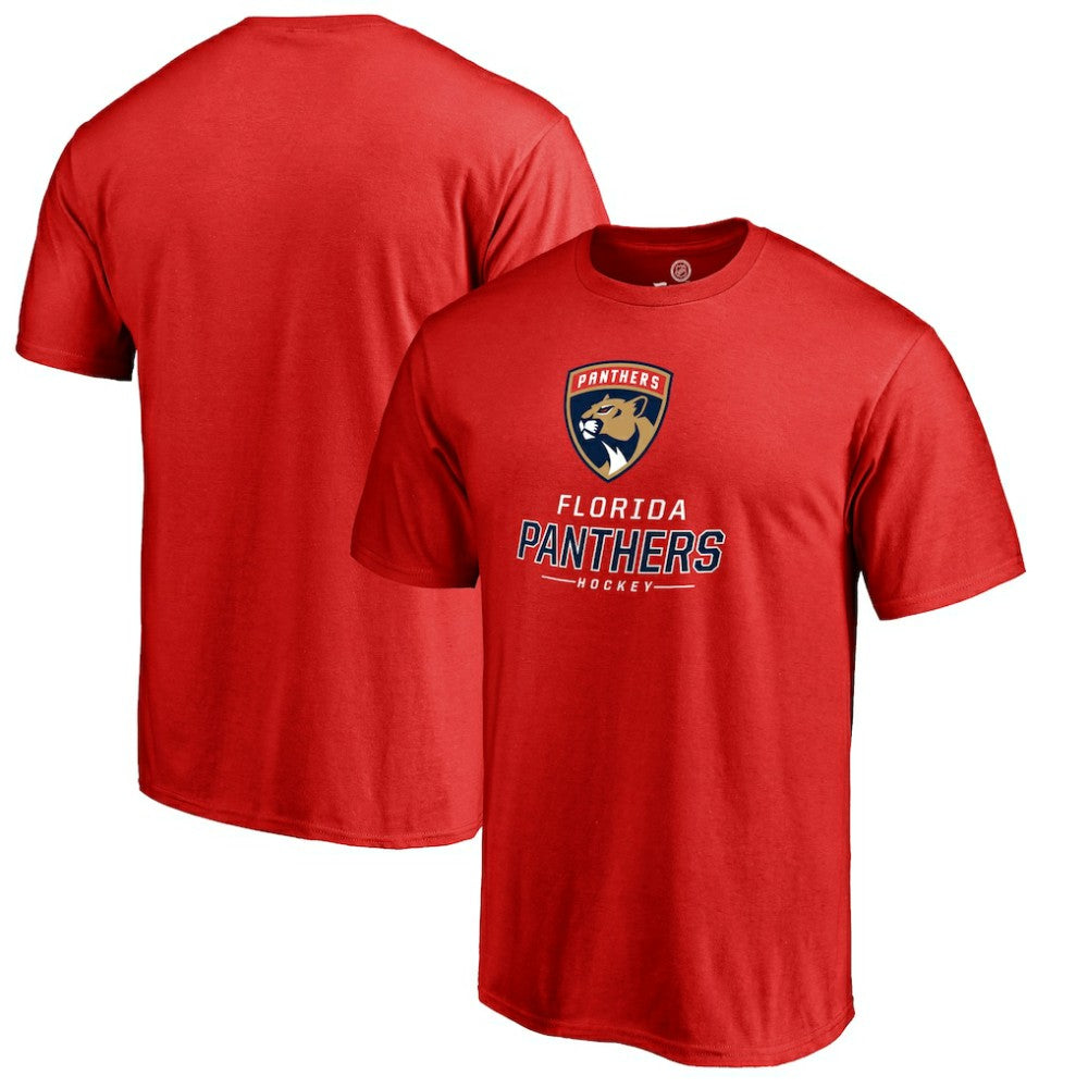 Florida Panthers Team Lockup T-Shirt - Red T-shirts