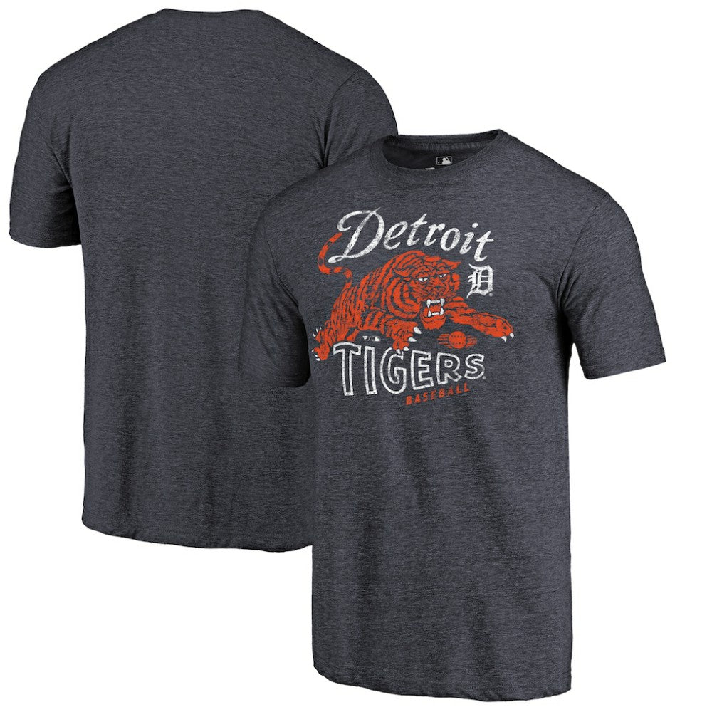 Detroit Tigers Tiger Claw Hometown Tri-Blend T-Shirt Navy