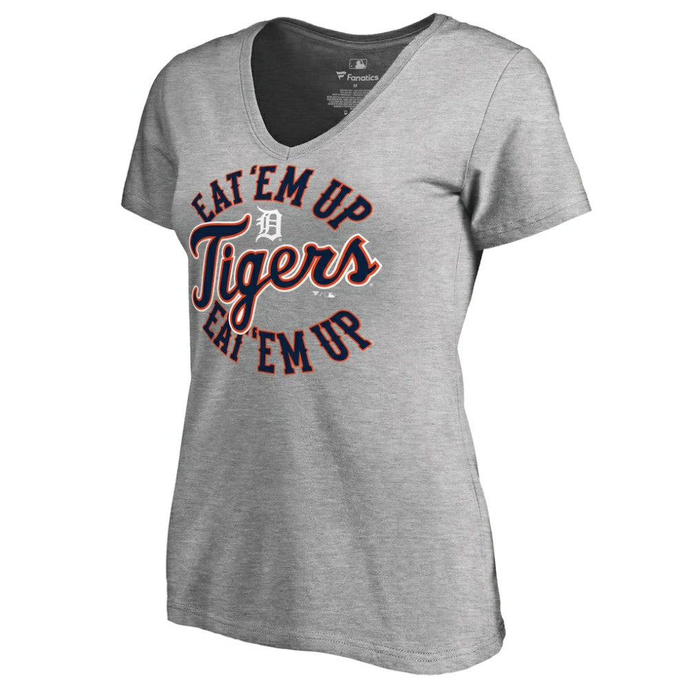 Detroit Tigers Women's Eat Em Up Hometown T-Shirt Ash