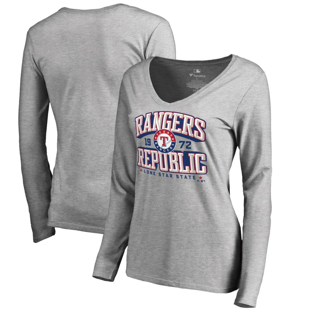 Texas Rangers Women's Rangers Republic Hometown Long Sleeve T-Shirt Ash