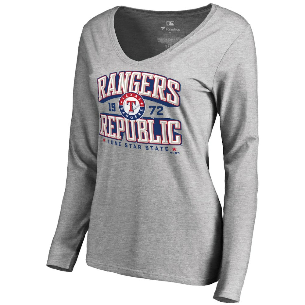 Texas Rangers Women's Rangers Republic Hometown Long Sleeve T-Shirt Ash