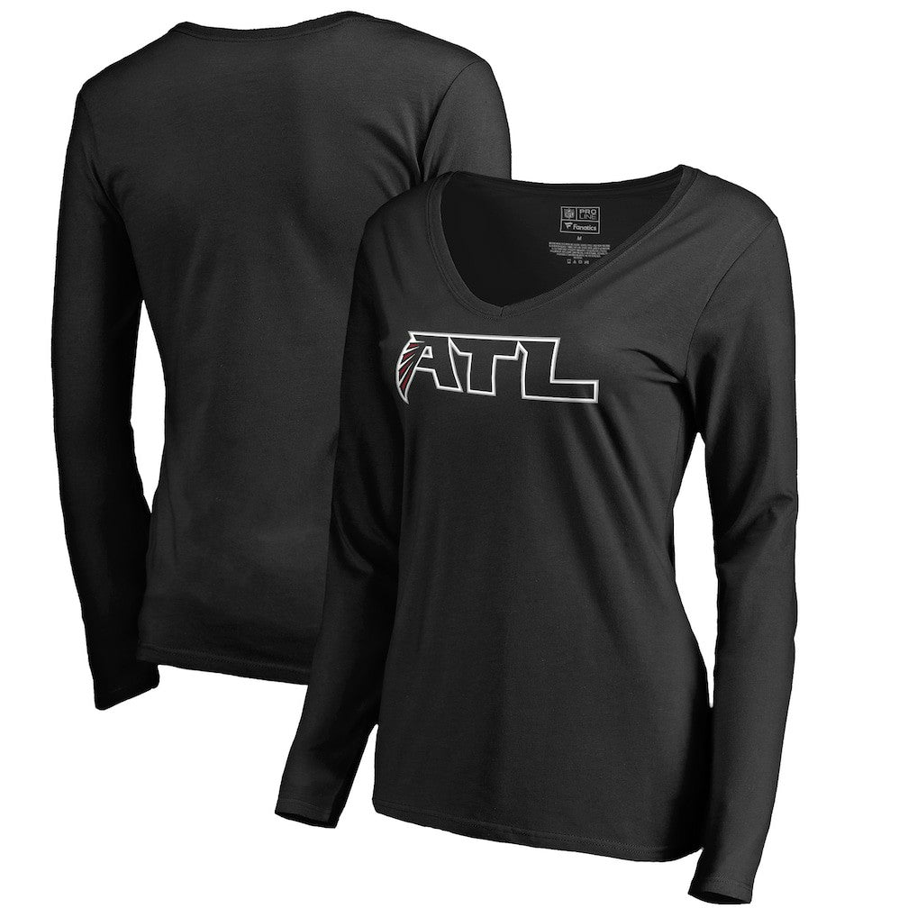 Atlanta Falcons Women's Alternate Logo Long Sleeve T-Shirt - Black cheap
