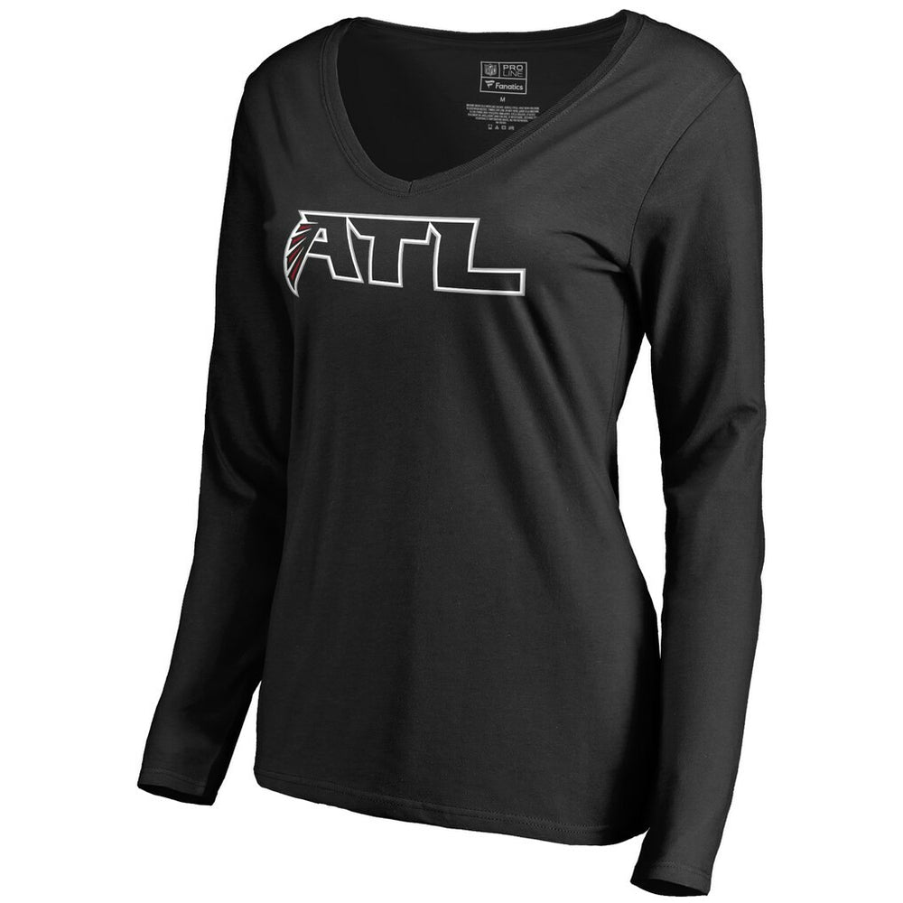 Atlanta Falcons Women's Alternate Logo Long Sleeve T-Shirt - Black cheap