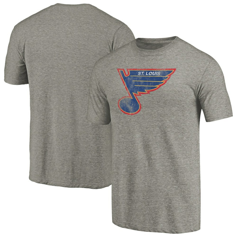 St. Louis Blues Throwback Logo 1987-1989 Tri-Blend T-Shirt - Ash T-shirts