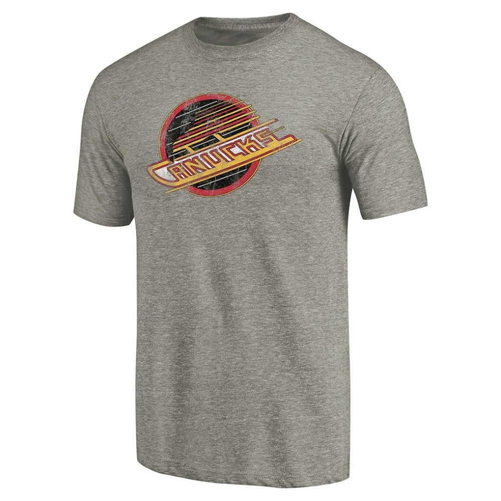 Vancouver Canucks Throwback Logo 1985-1986 Tri-Blend T-Shirt - Ash T-shirts