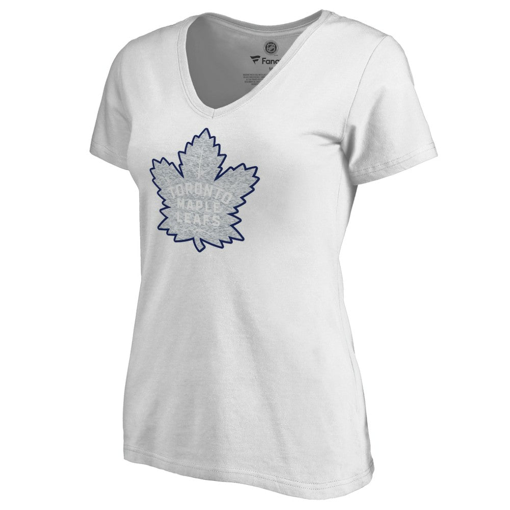Toronto Maple Leafs Women's Whiteout V-Neck T-Shirt - White T-shirts