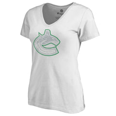 Vancouver Canucks Women's Whiteout V-Neck T-Shirt - White T-shirts