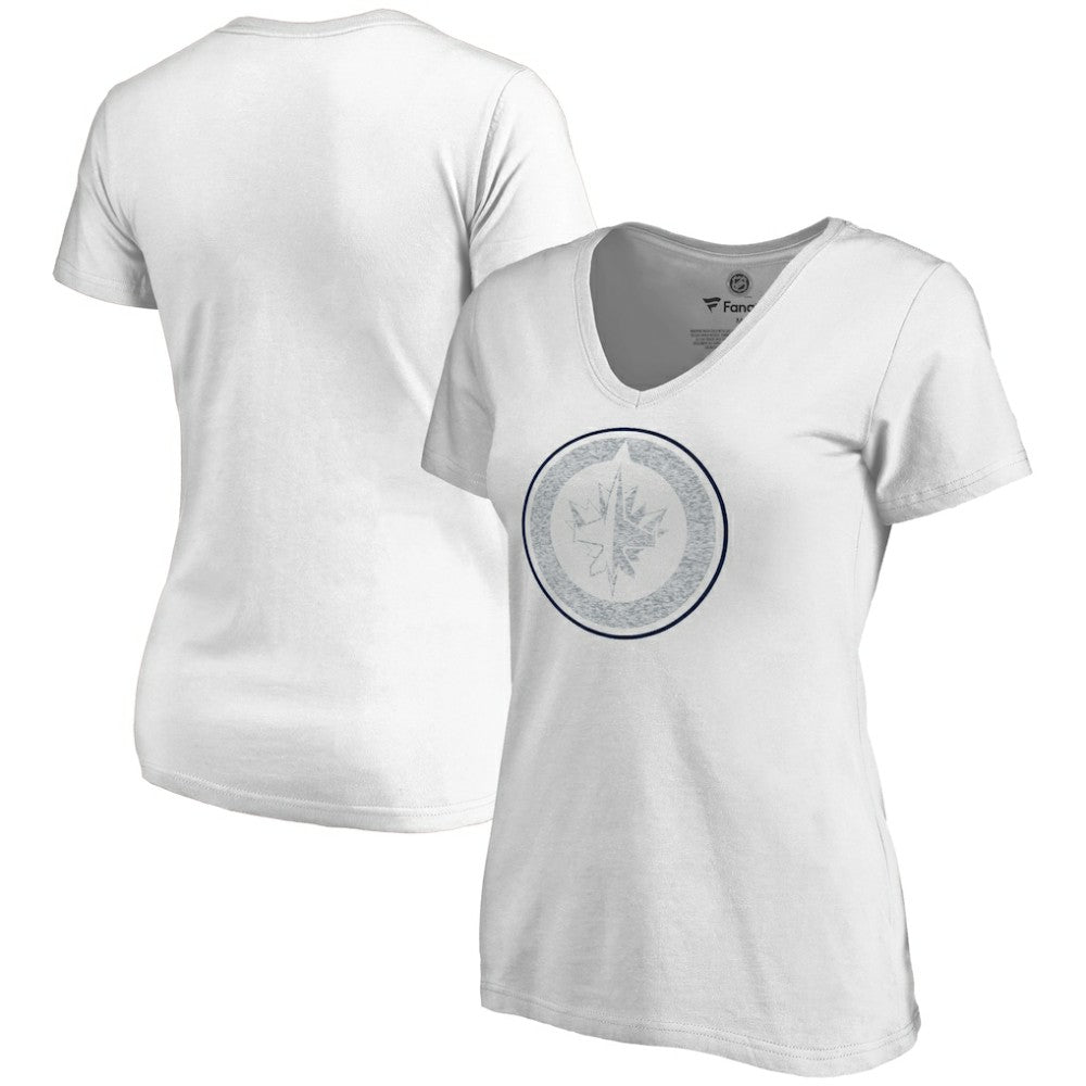 Winnipeg Jets Women's Whiteout V-Neck T-Shirt - White T-shirts