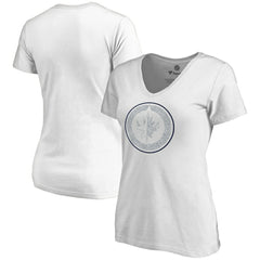 Winnipeg Jets Women's Whiteout V-Neck T-Shirt - White T-shirts