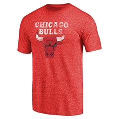 Chicago Bulls Distressed Team Logo Tri-Blend T-Shirt sale - Heather Red cheap