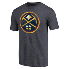 Denver Nuggets Distressed Team Logo Tri-Blend T-Shirt sale - Heather Navy cheap