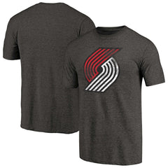 Portland Trail Blazers Distressed Team Logo Tri-Blend T-Shirt - Heather Black sale