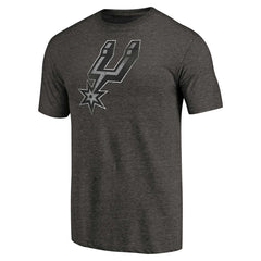 San Antonio Spurs Distressed Team Logo Tri-Blend T-Shirt - Heather Black sale