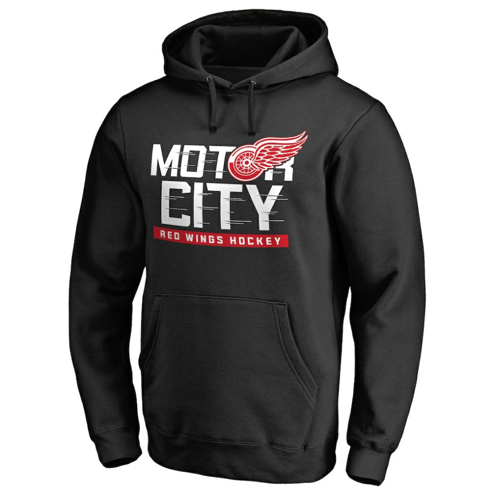 Detroit Red Wings Hometown Collection Motor City Pullover Hoodie - Black Hoodies