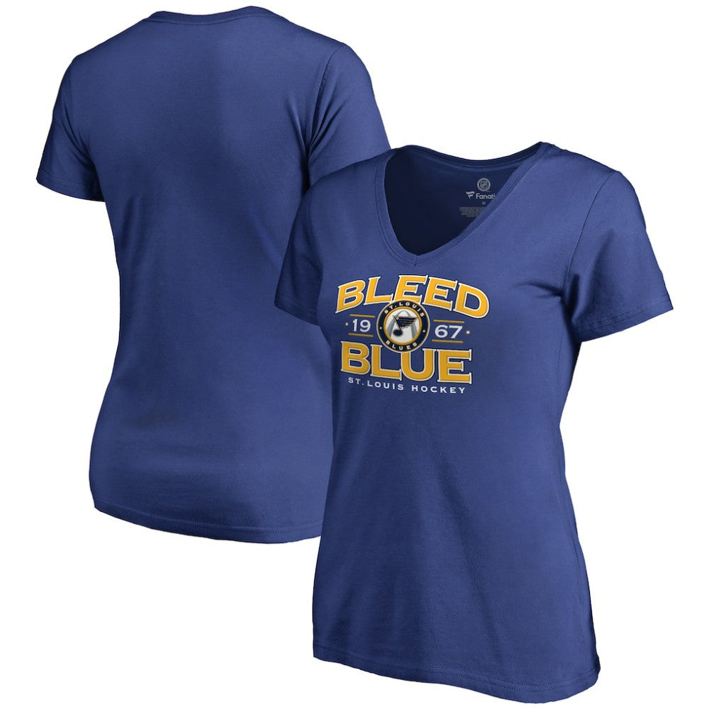 St. Louis Blues Women's Hometown Collection Bleed Blue V-Neck T-Shirt - Blue T-shirts