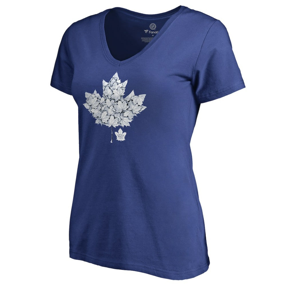Toronto Maple Leafs Women's Hometown Collection Leafs V-Neck T-Shirt - Blue T-shirts