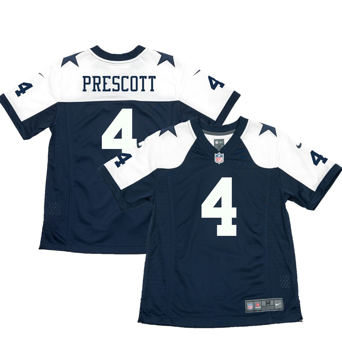 Dak Prescott Dallas Cowboys Youth Throwback Game Jersey - Navy sale