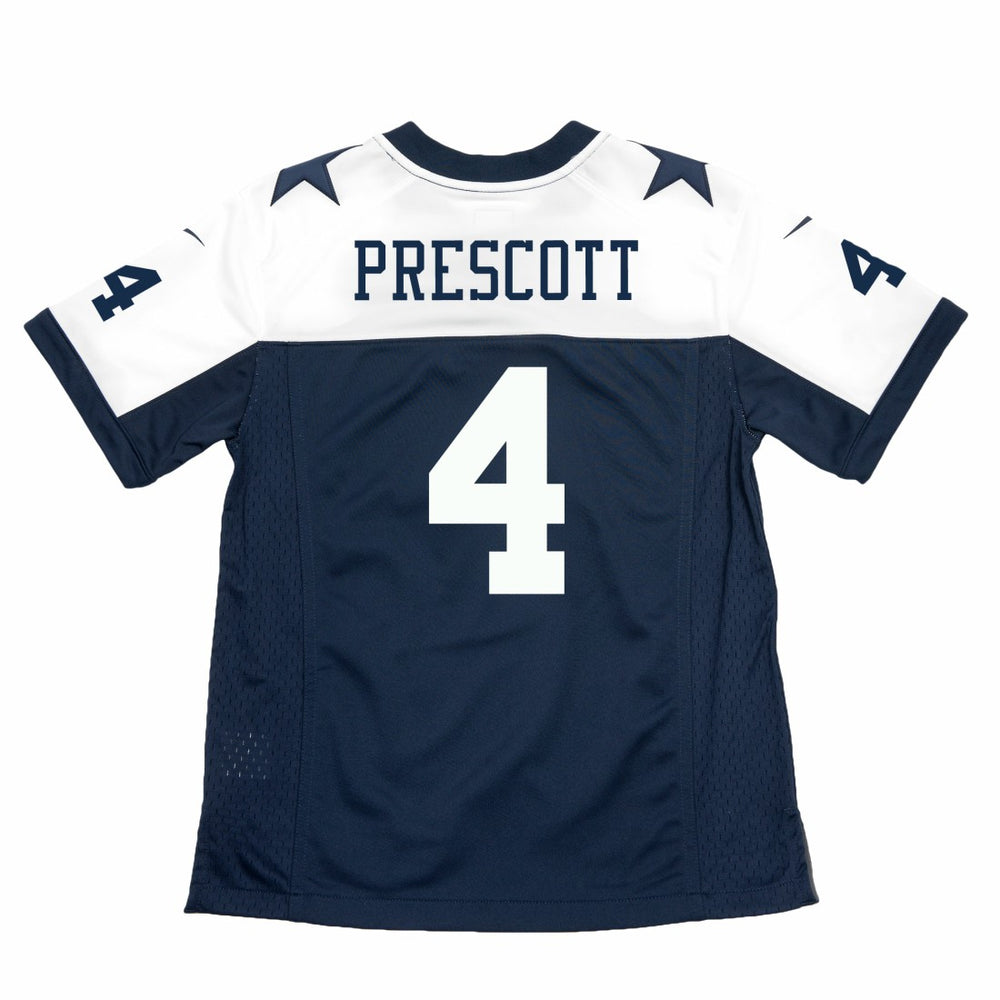 Dak Prescott Dallas Cowboys Youth Throwback Game Jersey - Navy sale