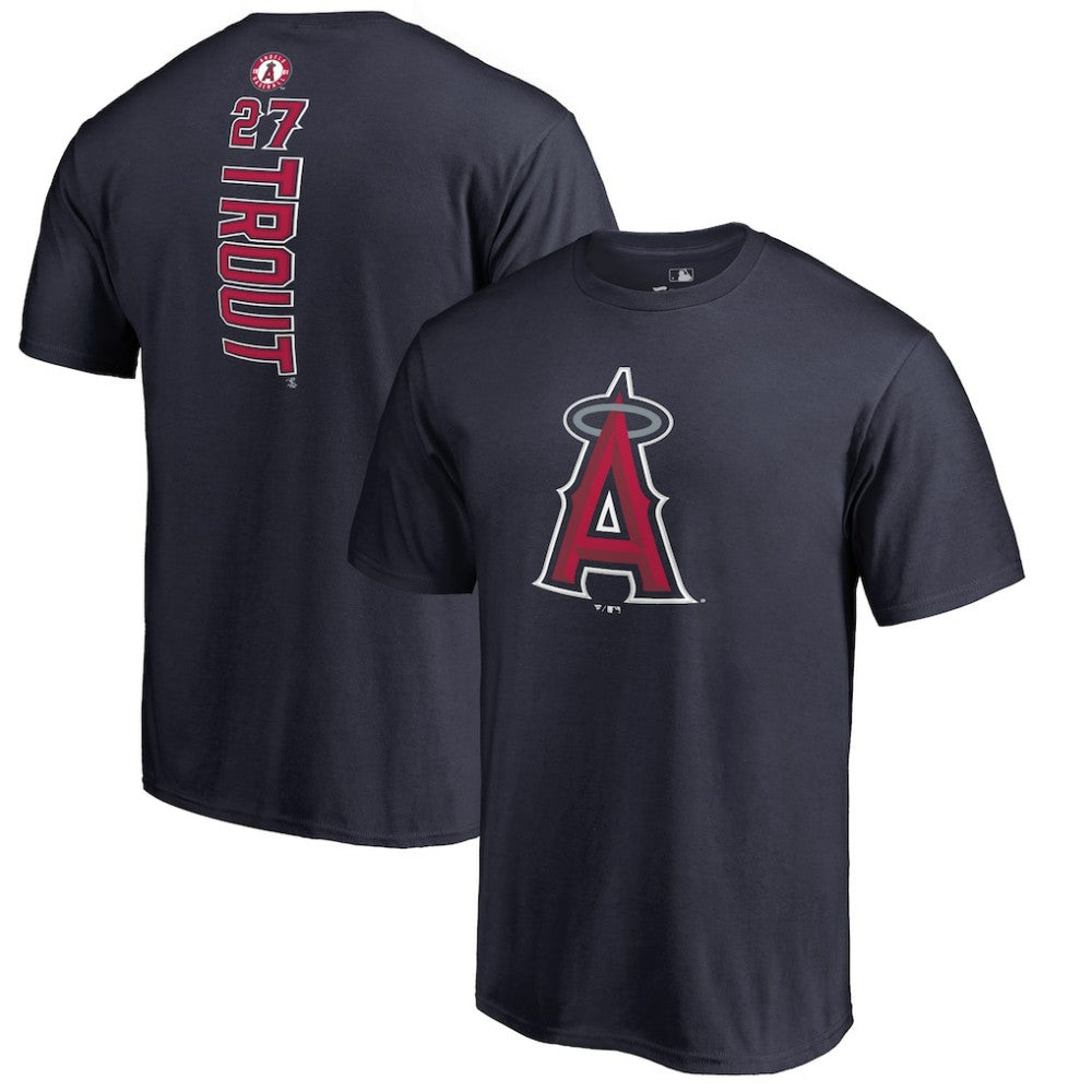 Mike Trout Los Angeles Angels Backer T-Shirt Navy