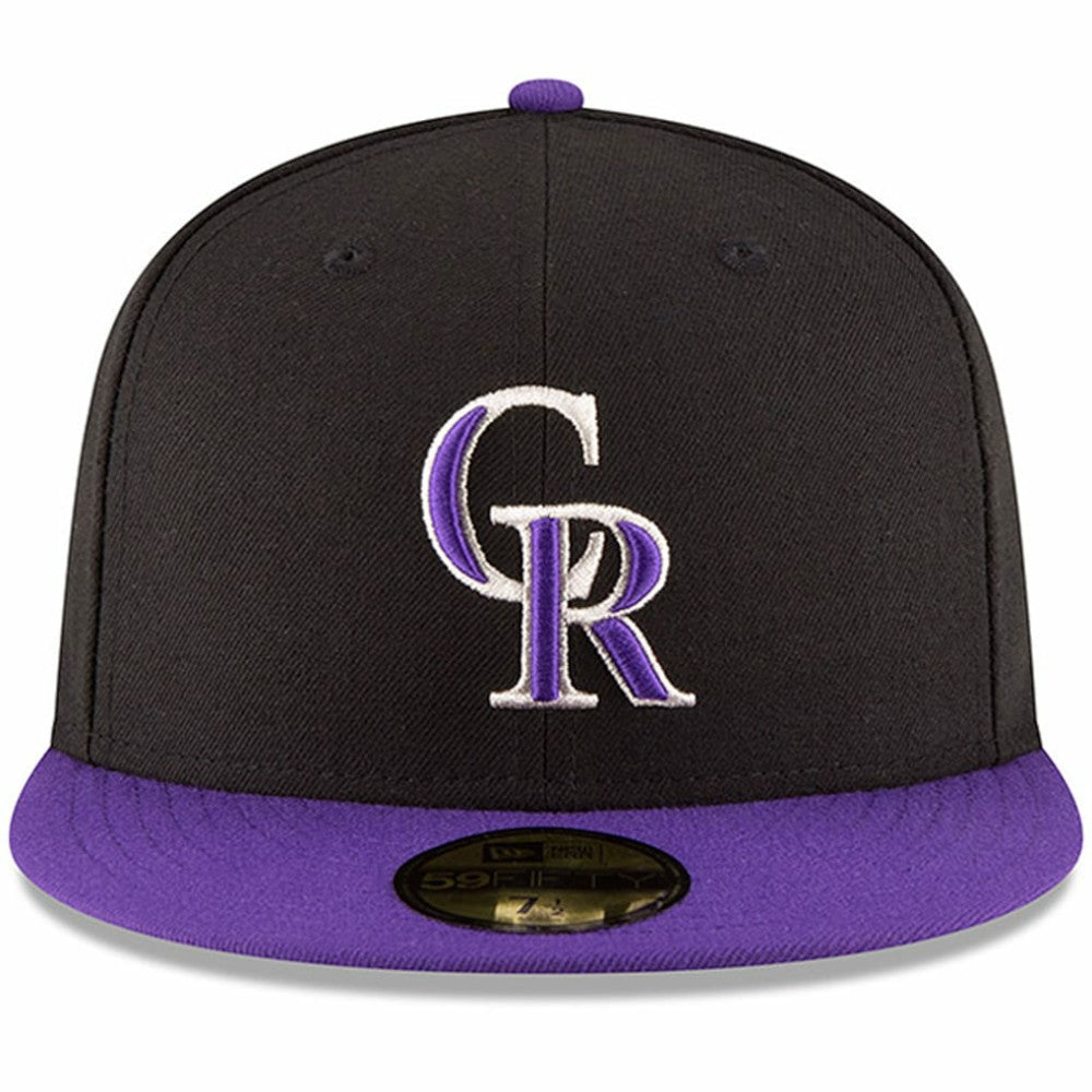Colorado Rockies Authentic Collection ON Field 59FIFTY Structured Hat Black/Purple