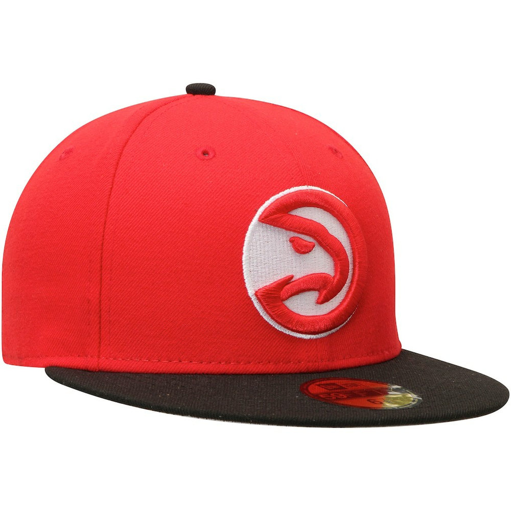 Atlanta Hawks Team Color 2Tone 59FIFTY Fitted Hat - Red/Black discount