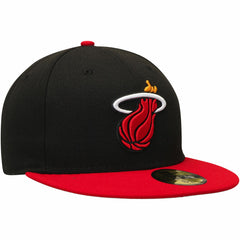Miami Heat Team Color 2Tone 59FIFTY Fitted Hat - Black/Red sale
