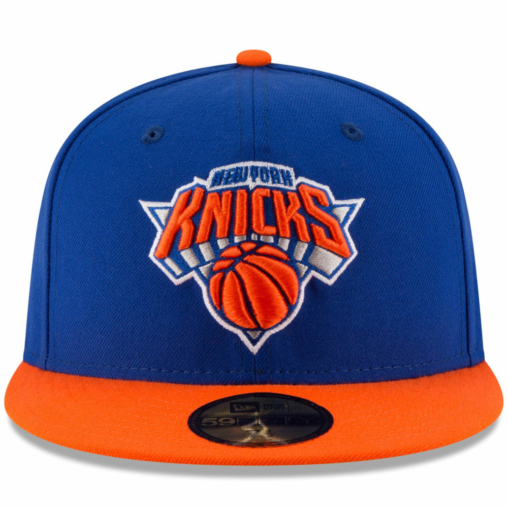 New York Knicks Team Color 2Tone 59FIFTY Fitted Hat - Royal/Orange for sale