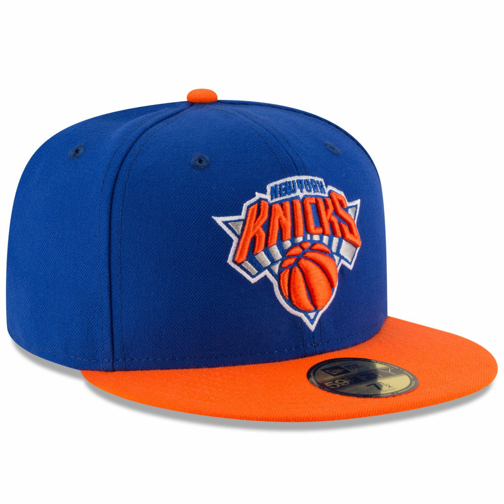 New York Knicks Team Color 2Tone 59FIFTY Fitted Hat - Royal/Orange for sale