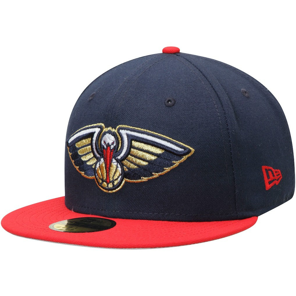 New Orleans Pelicans Team Color 2Tone 59FIFTY Fitted Hat - Navy/Red for sale