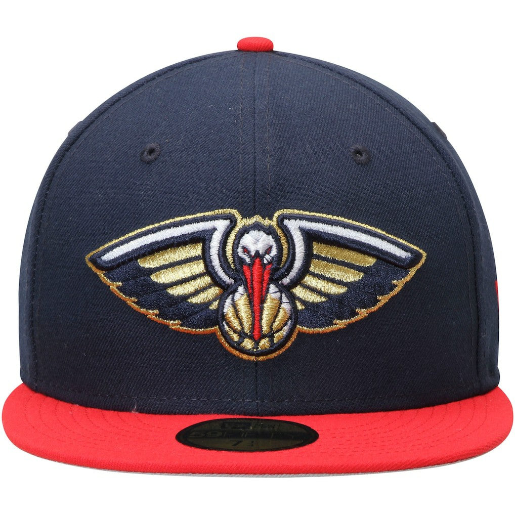 New Orleans Pelicans Team Color 2Tone 59FIFTY Fitted Hat - Navy/Red for sale