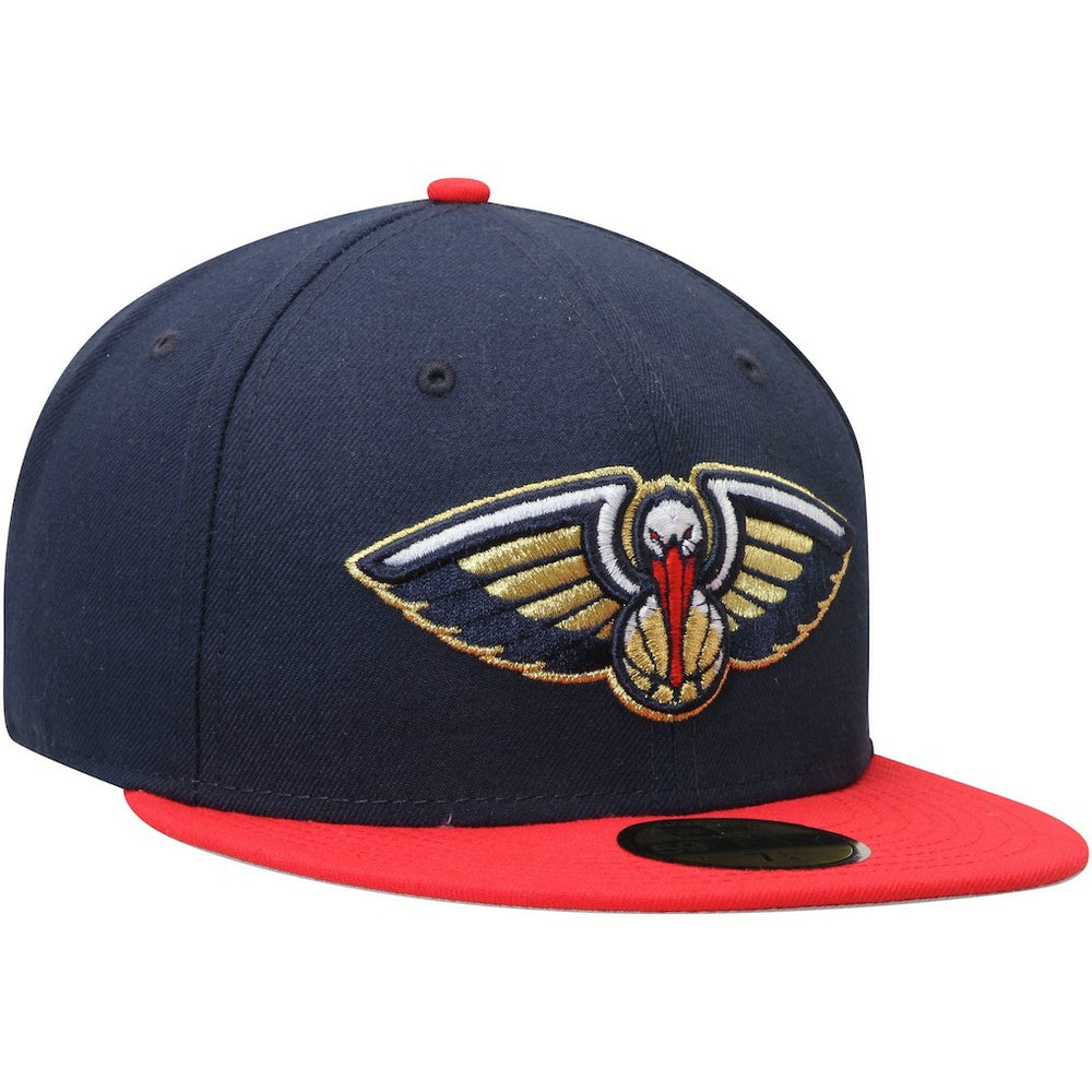 New Orleans Pelicans Team Color 2Tone 59FIFTY Fitted Hat - Navy/Red for sale