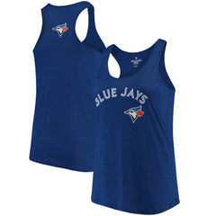 Toronto Blue Jays Soft as a Grape Women's Plus Size Swing for the Fences Racerback Tank Top Royal