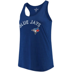 Toronto Blue Jays Soft as a Grape Women's Plus Size Swing for the Fences Racerback Tank Top Royal
