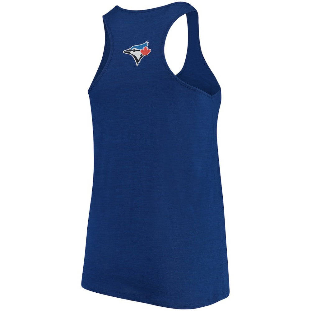 Toronto Blue Jays Soft as a Grape Women's Plus Size Swing for the Fences Racerback Tank Top Royal