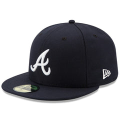 Atlanta Braves Road Authentic Collection On-Field 59FIFTY Fitted Hat Navy