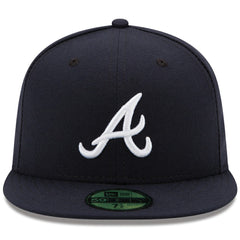 Atlanta Braves Road Authentic Collection On-Field 59FIFTY Fitted Hat Navy