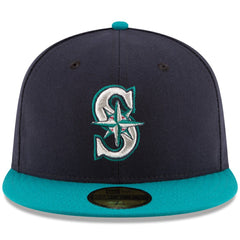 Seattle Mariners Alternate Authentic Collection On Field 59FIFTY Fitted Hat Navy/Teal