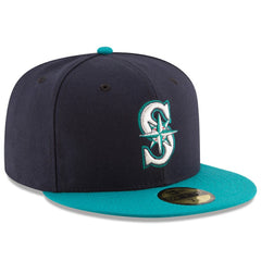 Seattle Mariners Alternate Authentic Collection On Field 59FIFTY Fitted Hat Navy/Teal