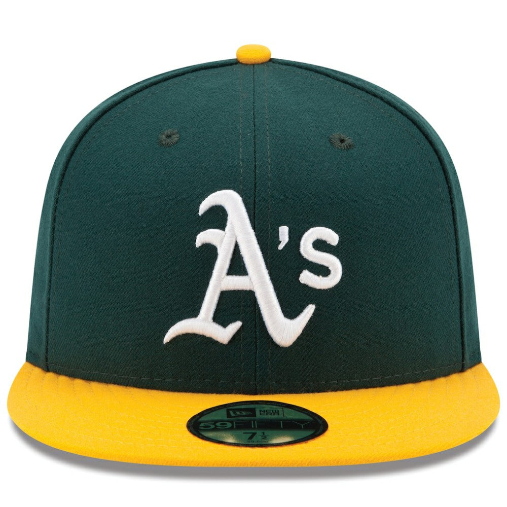 Athletics Home Authentic Collection On-Field 59FIFTY Fitted Hat Green/Yellow