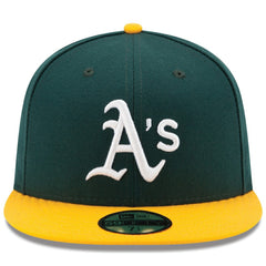 Athletics Home Authentic Collection On-Field 59FIFTY Fitted Hat Green/Yellow