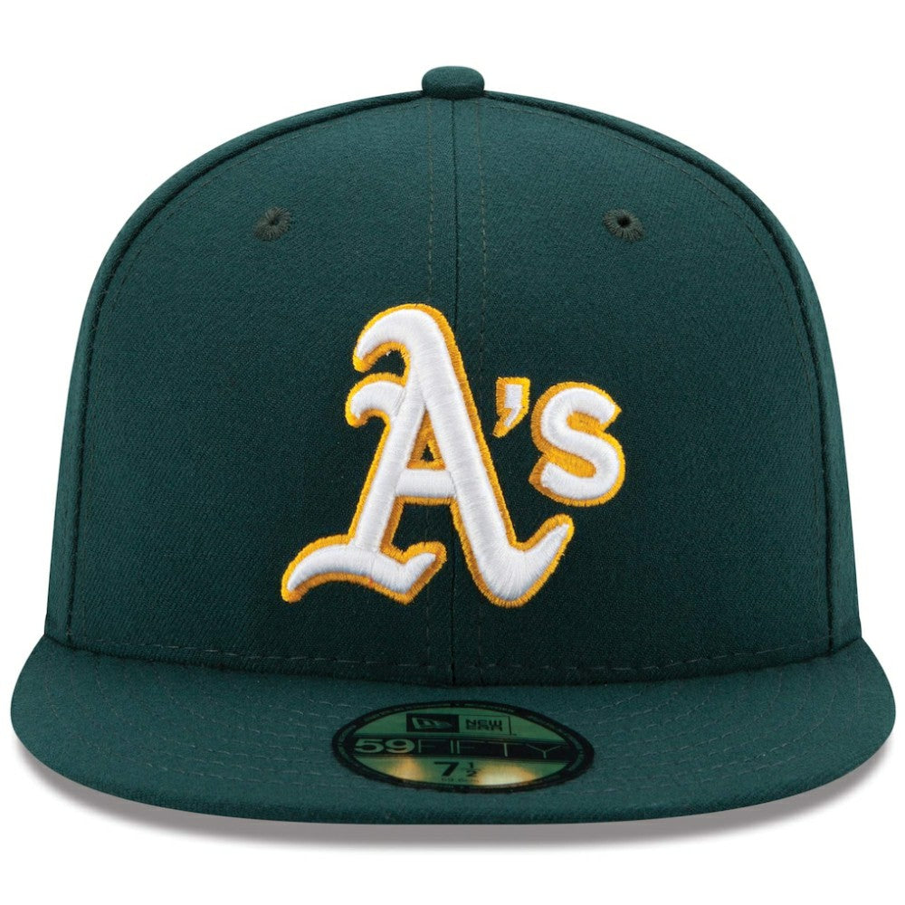 Athletics Road Authentic Collection On Field 59FIFTY Performance Fitted Hat Green