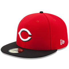 Cincinnati Reds Road Authentic Collection On-Field 59FIFTY Fitted Hat Red/Black