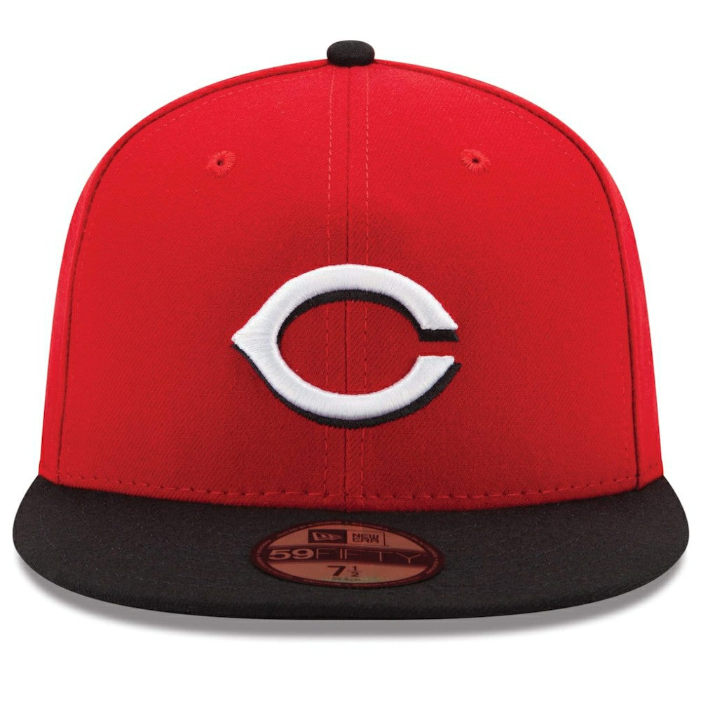 Cincinnati Reds Road Authentic Collection On-Field 59FIFTY Fitted Hat Red/Black