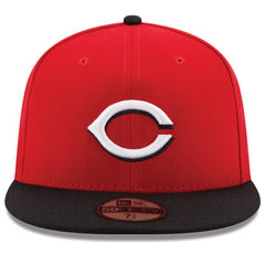 Cincinnati Reds Road Authentic Collection On-Field 59FIFTY Fitted Hat Red/Black