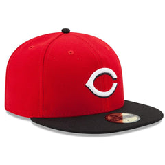 Cincinnati Reds Road Authentic Collection On-Field 59FIFTY Fitted Hat Red/Black