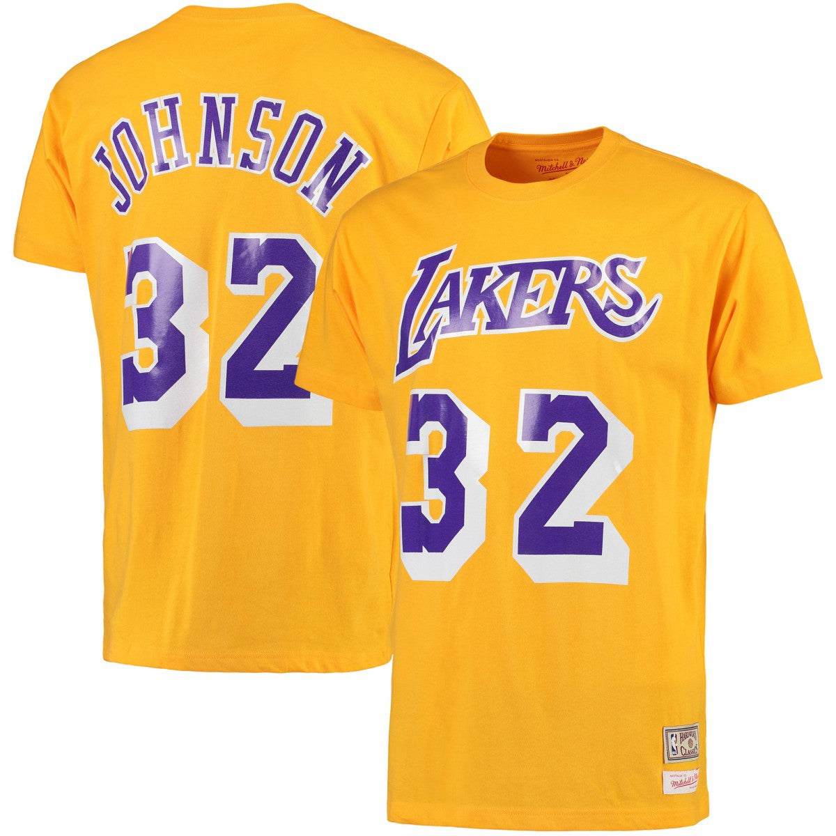 Magic Johnson Los Angeles Lakers Hardwood Classics Retro Name & Number T-Shirt - Gold online