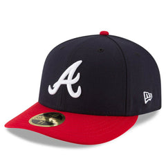 Atlanta Braves Home Authentic Collection On-Field Low Profile 59FIFTY Fitted Hat Navy/Red