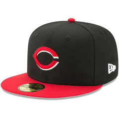Cincinnati Reds Alternate Authentic Collection On-Field 59FIFTY Fitted Hat Black/Red