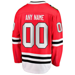 Chicago Blackhawks Fanatics Home Breakaway Custom Jersey - Red Jerseys